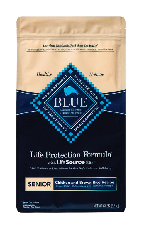 Blue Buffalo Life Protection Formula Senior Chicken and Brown Rice Dry Dog Food 5 lb
