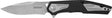 Kershaw Tremolo Series 1390 Pocket Knife, 3-1/8 in L Blade, Steel Blade, 1-Blade, Contoured Handle, Black/Silver Handle
