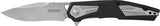 Kershaw Tremolo Series 1390 Pocket Knife, 3-1/8 in L Blade, Steel Blade, 1-Blade, Contoured Handle, Black/Silver Handle