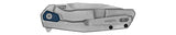 Kershaw Lucid Series 2036 Pocket Knife, 3.2 in L Blade, Stainless Steel Blade, 1-Blade, Contoured, Secure Grip Handle