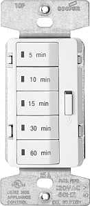 Eaton Wiring Devices PT18M-W-K Programmable Minute Timer, 15 A, 120 V, 1800 W, 5, 10, 15, 30, 60 min Off Time Setting