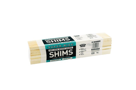 Nelson Super Wide SS12/12/12/60 Shim, 3/8 in Thick, 2-1/2 in W, 12 in L, Wood