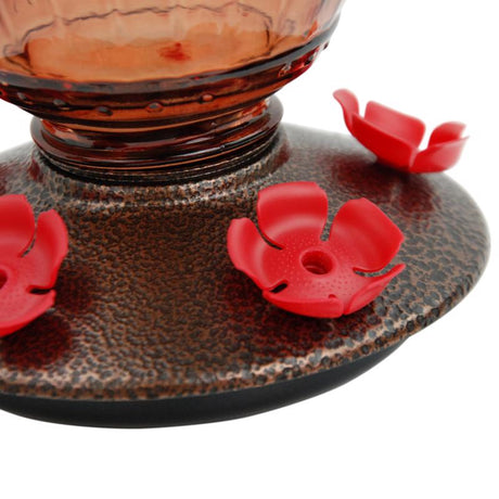 Perky-Pet Hummingbird 36 oz Glass/Plastic Prohibition Nectar Bird Feeder 5 ports, Pack of 2