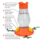 Perky-Pet Oriole 27 oz Plastic Bird Feeder 3 ports