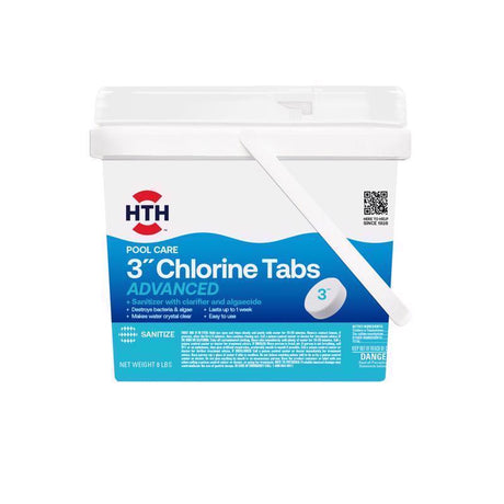 HTH Pool Care 3" Tablet Chlorinating Chemicals 8 lb, Pack of 4