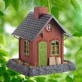 North States Village Wild Bird 5 lb Plastic Hopper Bird Feeder 4 ports, Pack of 2