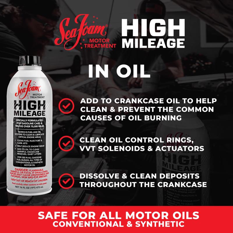 Sea Foam High Milage Gasoline Motor Treatment 16 oz
