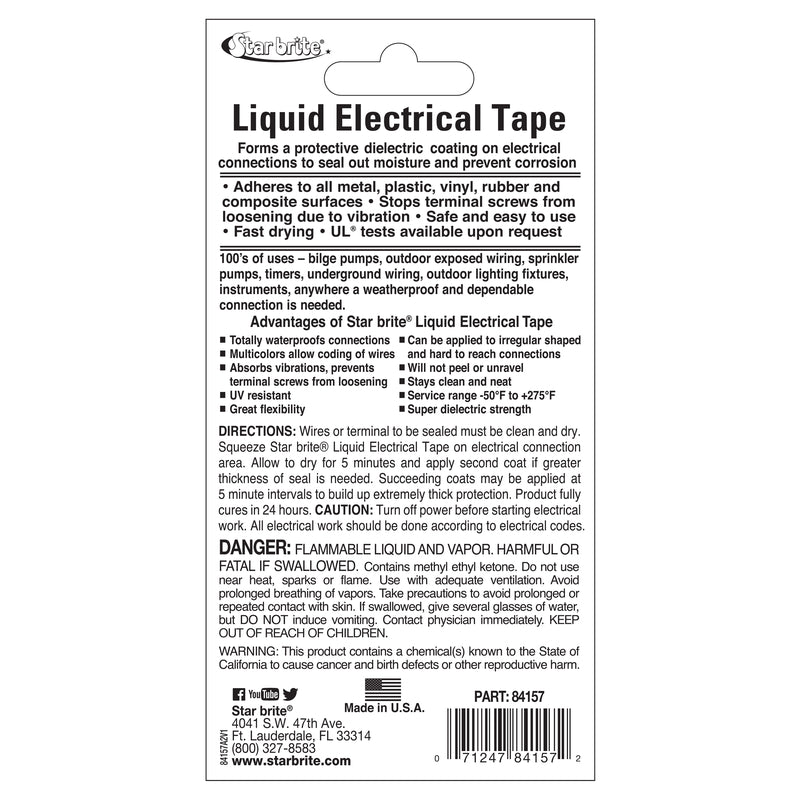 Star brite 4 in. W X 7 in. L White Vinyl Liquid Electrical Tape