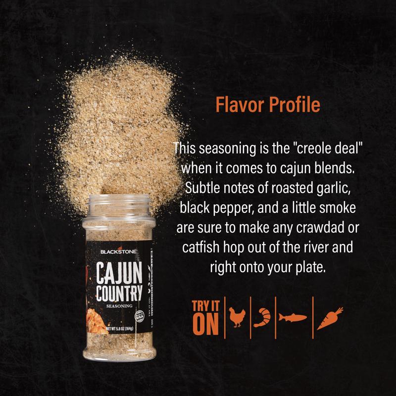 Blackstone Cajun Country Seasoning BBQ Seasoning 5.8 oz