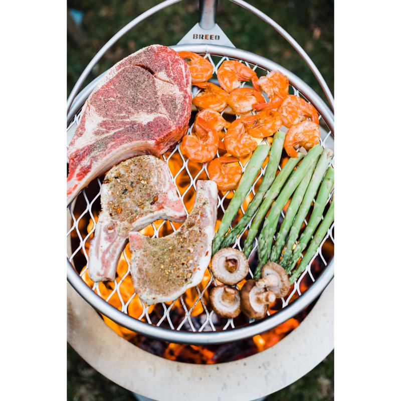 Breeo Outpost 24 Silver Camp Grill 34 in. H X 27 in. W 1 pk