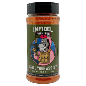 Grill Your Ass Off Infidel Pork Bar-B-Q Rub/Seasoning 10.5 oz