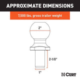 CURT 7500 lb. cap. 2 in. Hitch Ball