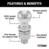 CURT 15000 lb. cap. 2-5/16 in. Hitch Ball