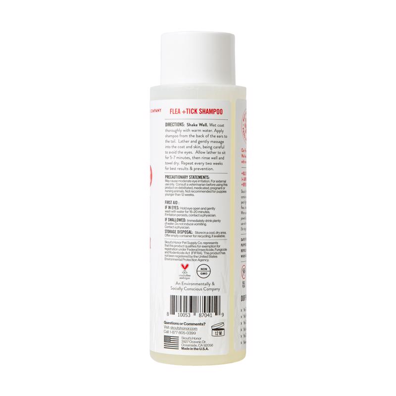 Skout's Honor White Cedarwood/Peppermint Dog Flea and Tick Shampoo 16 oz 1 pk