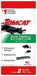 Tomcat 0362810 Rat Glue Trap, 9-3/4 in L, 4-5/8 in W, 1/2 in H, Glue Locking, Pack of 12