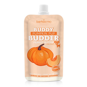 Bark Bistro Company Buddy Budder Pumpkin Pup Grain Free Peanut Butter For Dogs 4 oz 3 in. 1 pk