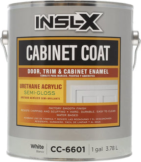 Insl-X Cabinet Coat CC-6601099-01 Trim Paint, Semi-Gloss, White, 1 gal, 350 to 450 sq-ft/gal Coverage Area