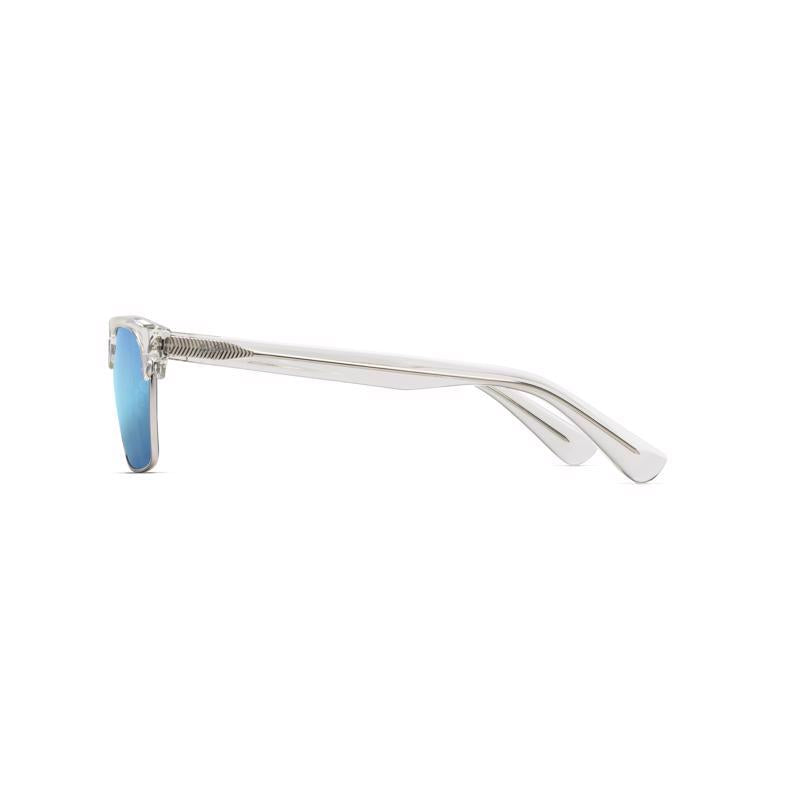 Maui Jim Kawika Unisex Crystal Frame Blue Hawaii Lens Polarized Sunglasses