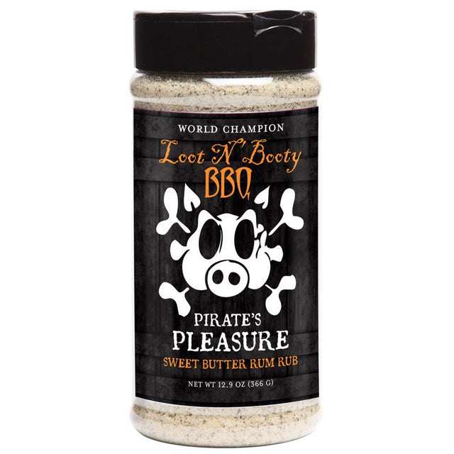 Loot N' Booty Pirates Pleasure Sweet Butter Rum BBQ Rub 12.9 oz