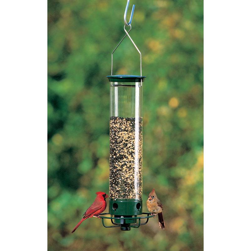 Droll Yankees Flipper Wild Bird 5 lb Plastic Tube Bird Feeder 4 ports
