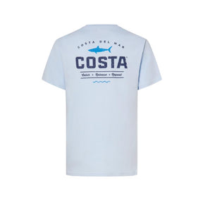 Costa L Short Sleeve Men's Crew Neck Light Blue Topwater Tee Shirt