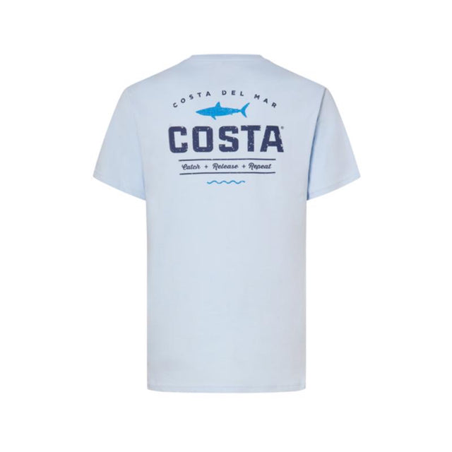Costa XL Short Sleeve Men's Crew Neck Light Blue Topwater Tee Shirt