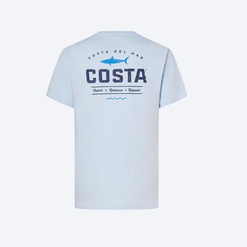 Costa XXL Short Sleeve Men's Crew Neck Light Blue Topwater Tee Shirt