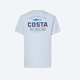 Costa XXL Short Sleeve Men's Crew Neck Light Blue Topwater Tee Shirt