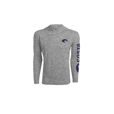 Costa M Long Sleeve Men's Crew Neck Heather Gray Tee Shirt