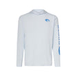 Costa XL Long Sleeve Men's Hooded Arctic Blue Technical Hood Tee Shirt