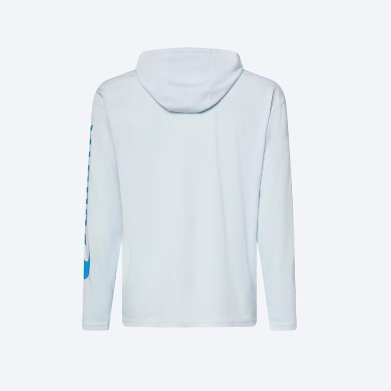 Costa XL Long Sleeve Men's Hooded Arctic Blue Technical Hood Tee Shirt