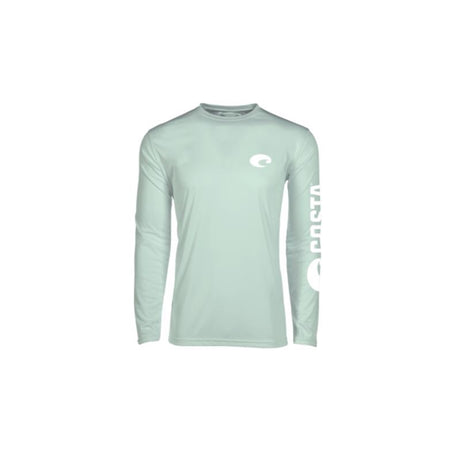 Costa XXL Long Sleeve Men's Crew Neck Mint Technical Crew Tee Shirt