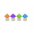 Alpine Multicolored Polyresin 6 in. H Mushroom Solar Statue, Pack of 4