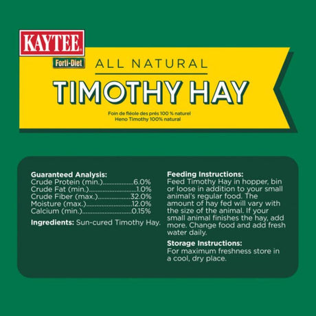Kaytee Forti-Diet Timothy Hay Small Animal Food 28 oz