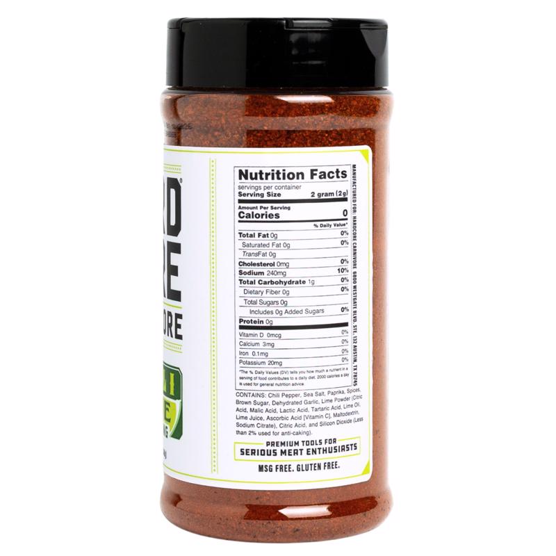 Hardcore Carnivore Chili Lime Bar-B-Q Rub/Seasoning 12 oz