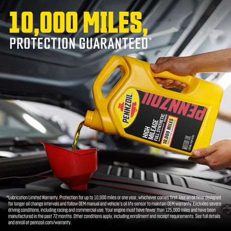 Pennzoil Full Synthetic 0W-20 High Mileage Motor Oil 1 qt 1 pk, Pack of 6
