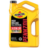 Pennzoil Full Synthetic 5W-30 High Mileage Motor Oil 5 qt 1 pk, Pack of 3