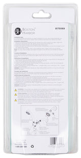 Boston Harbor DS3068CP Hand-Held Shower Head, 1.75 (6.6) 80 gpm (L/MIN) psi, 1/2-14 NPT Connection, Threaded, PVC