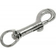 Campbell T7607602 Swiveling Bolt Snap, 3/8 in, 60 lb Working Load, Iron, Nickel-Plated