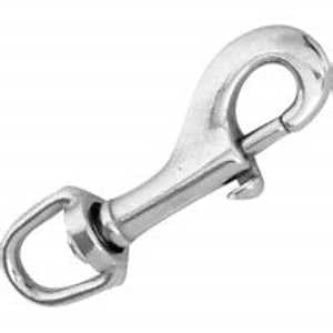 Campbell T7615012 Swiveling Bolt Snap, 1/2 in, 90 lb Working Load, Zinc, Nickel
