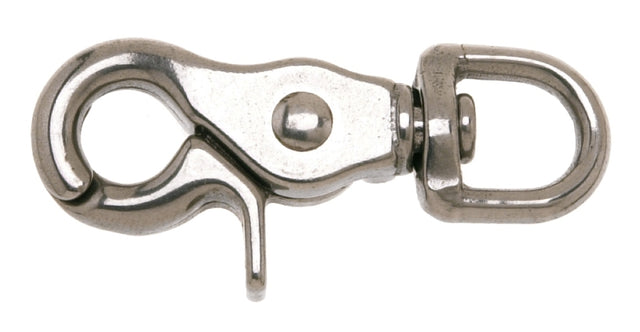 Campbell T7631704 Swiveling Trigger Snap, 1/2 in, 80 lb Working Load, Stainless Steel, Polished