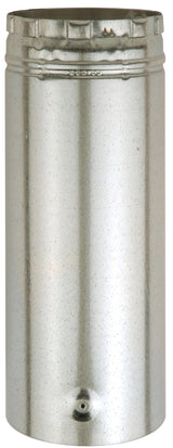 AmeriVent 4E12A Type B Gas Vent Pipe, 4 in OD, 12 in L, Aluminum/Steel, Galvanized