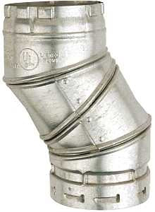 AmeriVent 4EAL Elbow, 4 in Connection, Aluminum/Steel, Galvanized