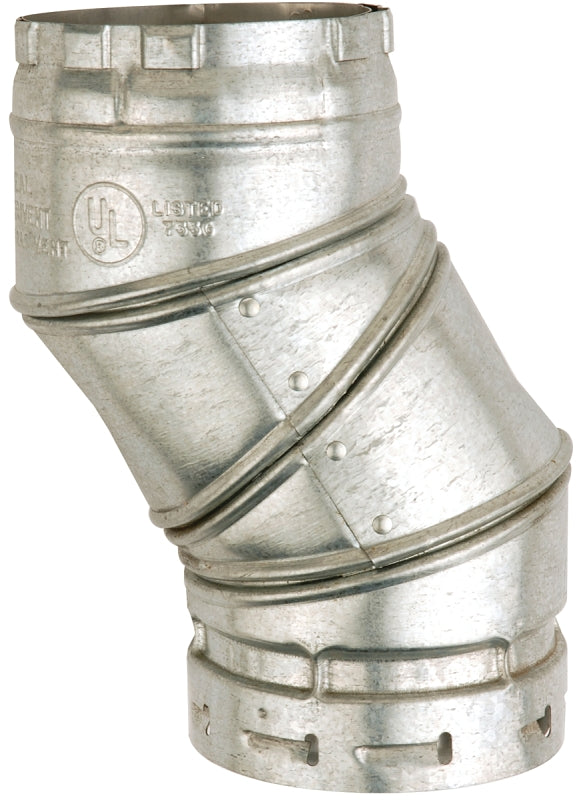 AmeriVent 5EAL Elbow, 5 in Connection, Aluminum/Steel, Galvanized