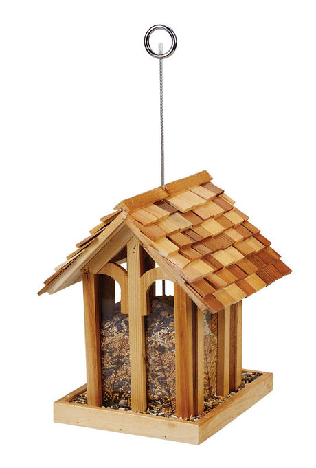 Perky-Pet Wild Bird 3.5 lb Wood Mountain Chapel Bird Feeder 1 ports, Pack of 2