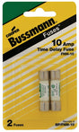 Bussmann FNM Series BP/FNM-10 Fuse, 10 A, 250 V, 10 kA Interrupt, Fiber Body, FNM, Low Voltage, Time Delay Fuse