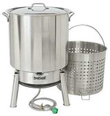 Bayou Classic KDS-182 Crawfish Cooker Kit, 21 in L, 21 in W, 82 qt Capacity, Stainless Steel