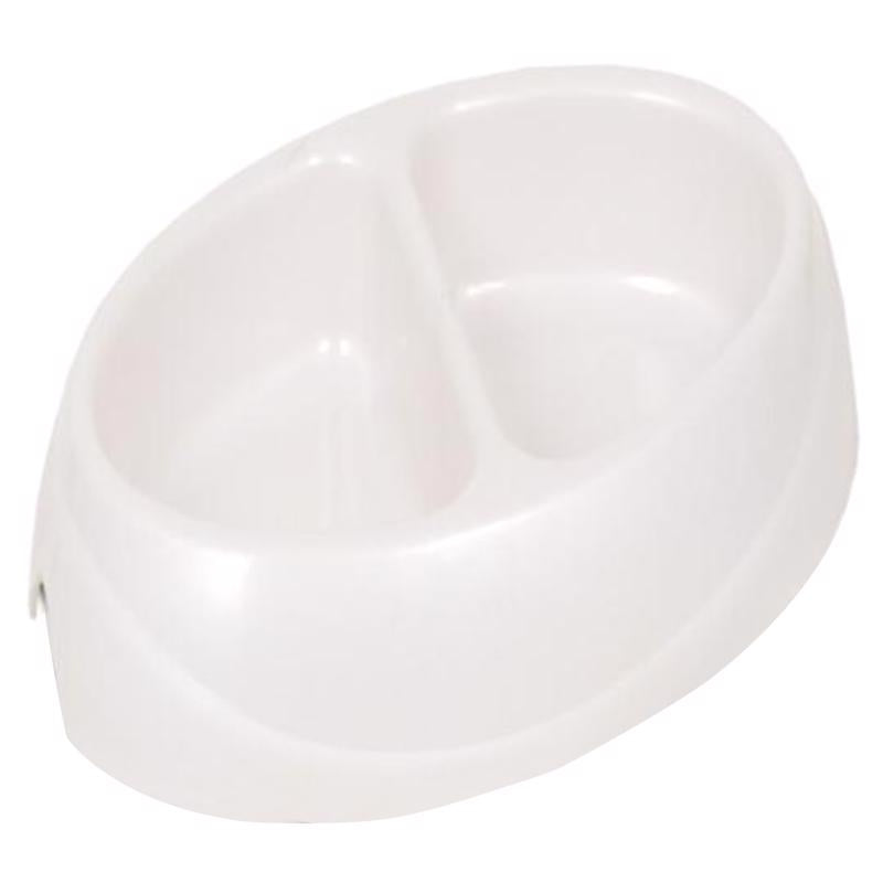 Petmate Assorted Double Diner Plastic 1 cups Pet Bowl For All Pets