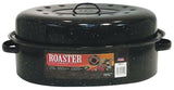 Granite Ware F0510-4 Roaster, 20 lb, Porcelain/Steel, Black, Dark Enamel, 19 in L, 13-1/2 in W, 8-1/2 in H, Pack of 4
