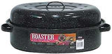 Granite Ware F0509-2 Roaster, 15 lb, Porcelain/Steel, Black, Dark Enamel, 18 in L, 12-1/4 in W, 7-1/2 in H, Pack of 2